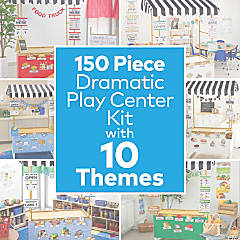 Seasonal Dramatic Play Center Classroom Decorations with 10 Store Themes - 151 Pc.