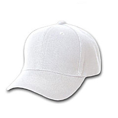 Set of 3 Plain Baseball Cap - Blank Hat with Solid Color and (White)
