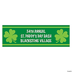 Shamrocks St. Patrick’s Day Custom Banner - Medium