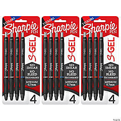 Sharpie S-Gel Gel Pens, Fine Point (0.5mm), Assorted Colors, 4 Per