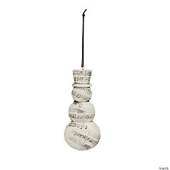 Sheet Music Snowman Ornaments