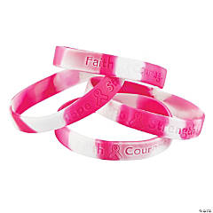Silicone Breast Cancer Awareness Camouflage Bracelets