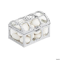 Silver & Clear Trunk Favor Containers - 6 Pc.