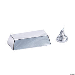 Silver Bar Favor Boxes - 24 Pc.