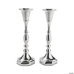 Silver Candle Holder Set - 2 Pc.