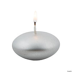 Silver Floating Candles - 12 Pc.