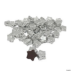 Silver Foil-Wrapped Chocolate Stars - 57 Pc.