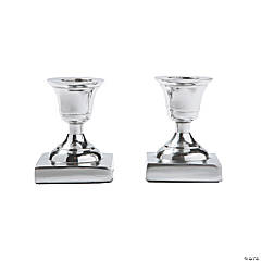 Silver Taper Candle Stands - 2 Pc.