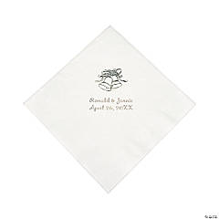 Silver White Wed Lunch Napkins 50 pc (P)