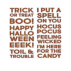 Sizzix Thinlits Dies By Tim Holtz 9/Pkg-Bold Text Halloween