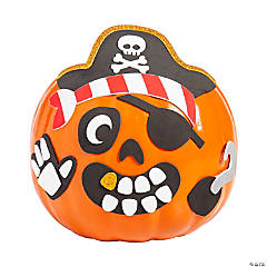 Skeleton Pirate Pumpkin Decorating Craft Kit - Makes 12