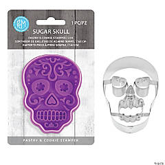 Skull Cookie Cutter and Stamp 2 Piece Set