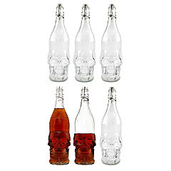 Skull Shaped Beer Bottles; Empty Qt-Size Bottles for Brewing Bottling &amp; Decor