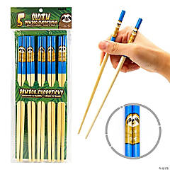Sloth Bamboo Chopstick Set of 5