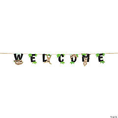 Sloth Welcome Pennant Banner