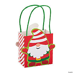 10 x Christmas Gift Bags Red/Gold Santa XMAS Gift Boxes 30x10x20cm high 