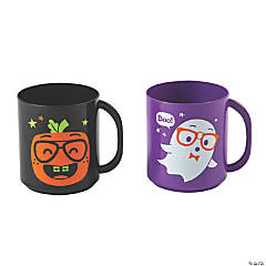 Small Halloween Character Plastic Mugs - 12 Pc.