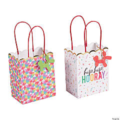 Small Hip Hip Hooray Gift Bags - 4 Pc.
