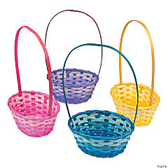 Small Ombre Bamboo Baskets - 12 Pc.