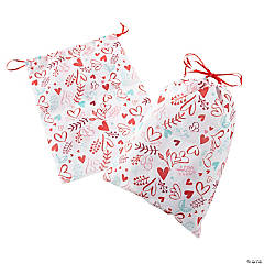 Small Valentine Drawstring Treat Bags