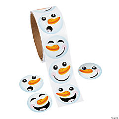 Prism Smile Face Heart Sticker Roll - 100 Pc.
