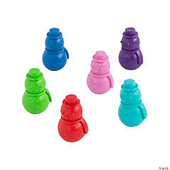 Snowman-Shaped Crayons - 24 Pc.