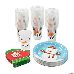 Snowman Tableware Kit for 48 Guests