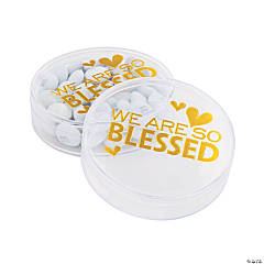 So Blessed Round Favor Containers - 50 Pc.