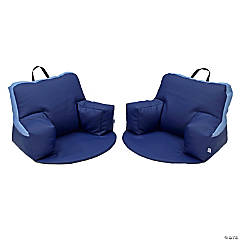 SoftScape Relax N Read Bean Bag Chair Plus, 2-Pack - Navy/Powder Blue