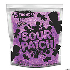 SOUR PATCH KIDS Grape Soft & Chewy Candy, Just Purple (5 LB Party Size Bag)