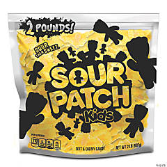 SOUR PATCH KIDS Lemon Soft & Chewy Candy, Just Yellow (2 LB Party Size Bag)
