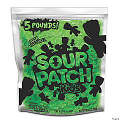 SOUR PATCH KIDS Lime Soft & Chewy Candy, Just Green (5 Lb. Party Size Bag)