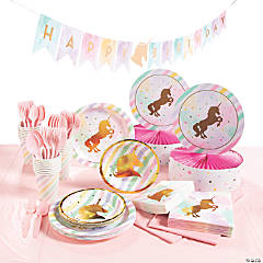Sparkle Unicorn Tableware Kit for 24 Guests