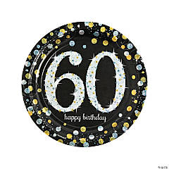 Sparkling Celebration 60th Birthday Paper Dessert Plates - 8 Ct ...