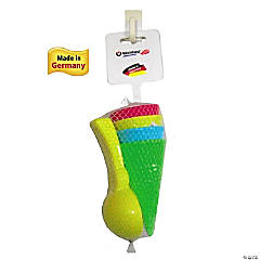 Spielstabil Ice Cream Duo in net - 4 Plastic Cones & Scooper Toy for Use in The Sand or with Real Food (Made in Germany)