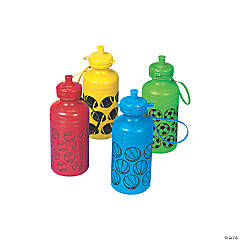 Hibiscus Print BPA-Free Plastic Water Bottles - 12 Ct.