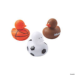 Sports Ball Rubber Ducks - 12 Pc.