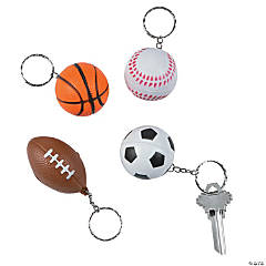 Sports Squeeze Ball Keychains - 12 Pc.