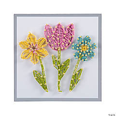 Spring Flowers String Art Craft - Makes 1