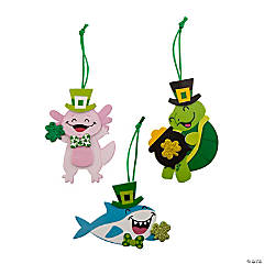 St. Patrick’s Day Animals with Shamrocks Ornament Craft Kit - Makes 12