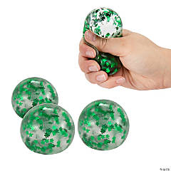 St. Patrick's Day Foil Shamrock Water Squeeze Balls - 12 Pc.
