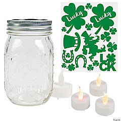 St. Patrick's Day Lucky Mason Jar Craft Kit - Makes 12