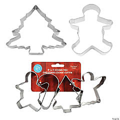 Stainless Steel Christmas 3 Piece Cookie Cutter Set