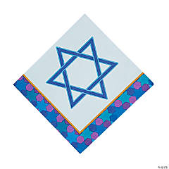 Star of David Luncheon Paper Napkins - 16 Pc.