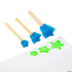 Star-Shaped Foam Paintbrushes