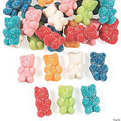 Sugar Coated Assorted Flavors Gummy Teddy Bear Candy - 100 Pc.