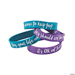 Suicide Awareness Rubber Bracelets - 24 Pc.