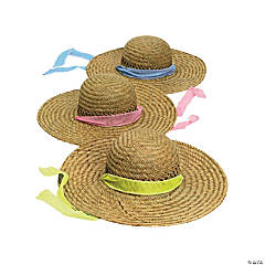 Sun Hats with Solid Band - 6 Pc.