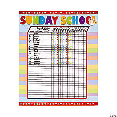 Sunday School Attendance Sticker Charts - 6 Pc.