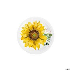 Sunflower Party Paper Dessert Plates - 8 Ct.